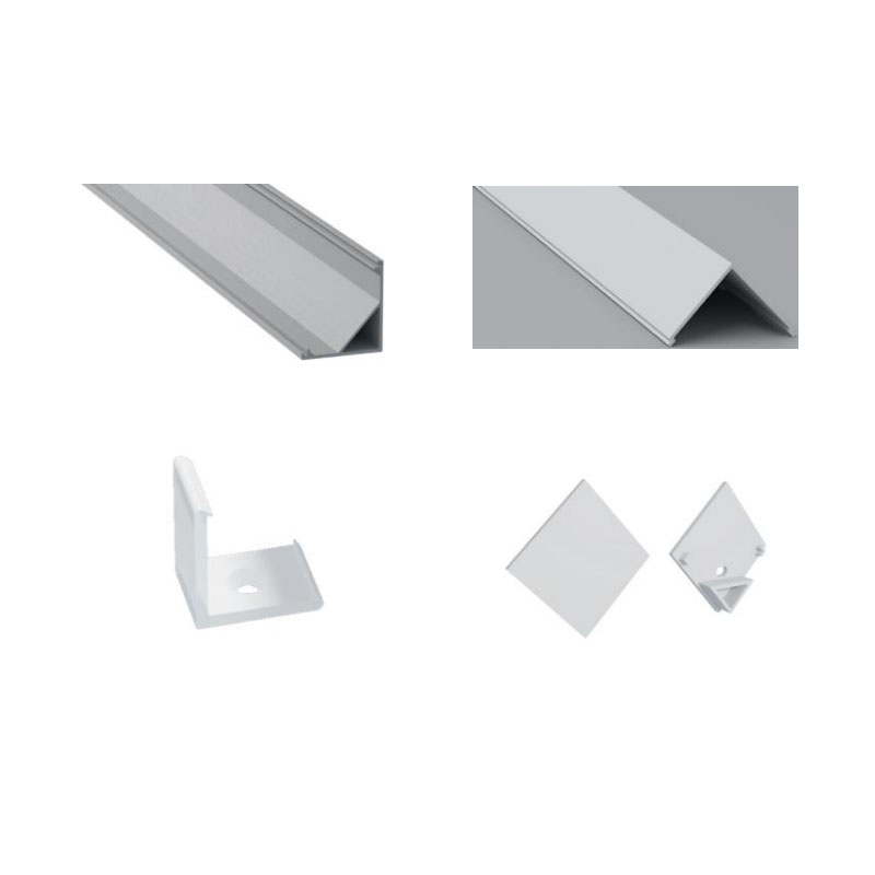 Corner Square Shape LED Aluminum Channel For 20mm Triple Row LED Strip Lights Corner Square Shape LED Aluminum Channel For 20mm Triple Row LED Strip Lights